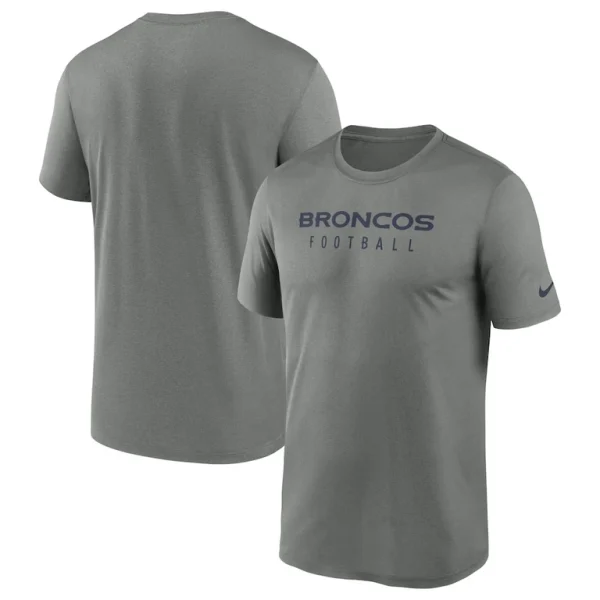 Denver broncos nike sideline legend performance t shirt Heather gray