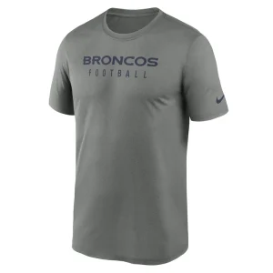 Denver broncos nike sideline legend performance t shirt Heather gray M