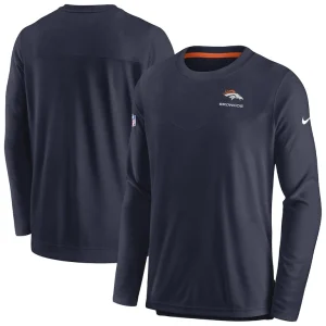Denver broncos nike sideline lockup performance pullover sweatshirt Navy