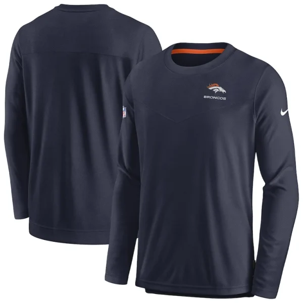 Denver broncos nike sideline lockup performance pullover sweatshirt Navy