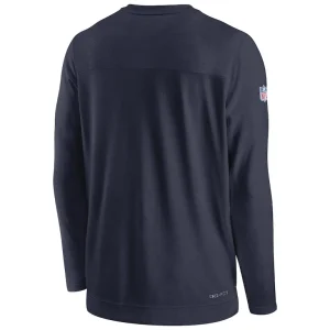 Denver broncos nike sideline lockup performance pullover sweatshirt Navy L