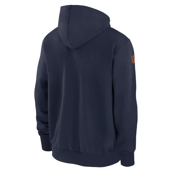 Denver broncos nike sideline performance full zip hoodie jacket Navy L