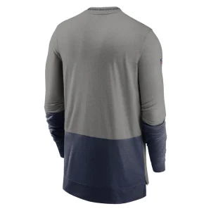 Denver broncos nike sideline player performance long sleeve t shirt Heathered graynavy L