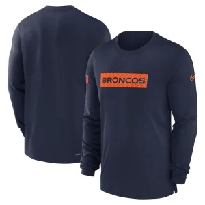 Denver broncos nike sideline player performance long sleeve t shirt Navy