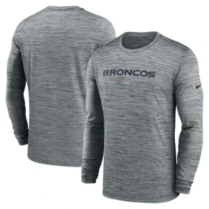 Denver broncos nike sideline team velocity performance long sleeve t shirt Gray