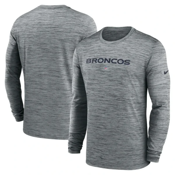 Denver broncos nike sideline team velocity performance long sleeve t shirt Gray