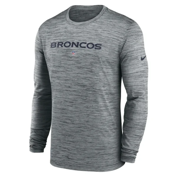 Denver broncos nike sideline team velocity performance long sleeve t shirt Gray M