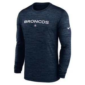 Denver broncos nike sideline team velocity performance long sleeve t shirt Navy M