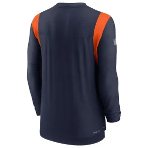 Denver broncos nike sideline tonal logo performance player long sleeve t shirt Navy L
