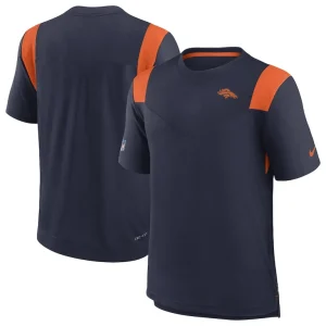 Denver broncos nike sideline tonal logo performance player t shirt Navy
