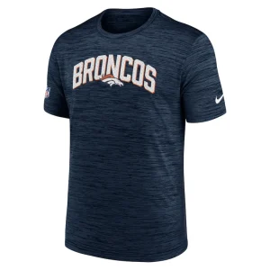 Denver broncos nike sideline velocity athletic stack performance t shirt Navy M