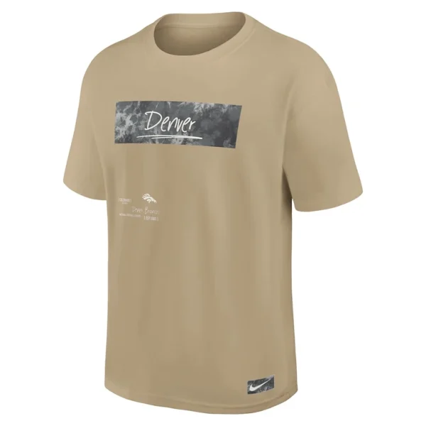Denver broncos nike statement max90 t shirt tan Multi M