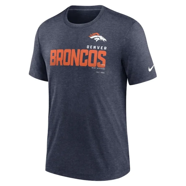 Denver broncos nike team tri blend t shirt Heather navy M