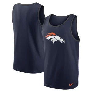 Denver broncos nike tri blend tank top Navy