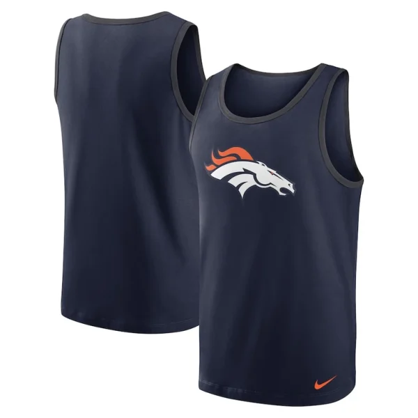 Denver broncos nike tri blend tank top Navy
