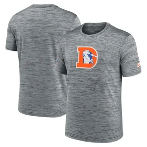 Denver broncos nike velocity alternate logo performance t shirt Heather gray