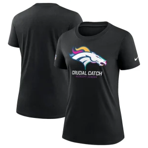 Denver broncos nike womens 2024 nfl crucial catch tri blend t shirt Black