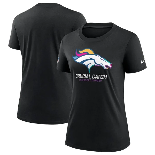 Denver broncos nike womens 2024 nfl crucial catch tri blend t shirt Black