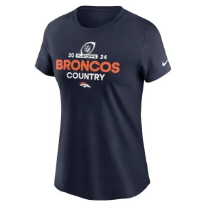 Denver broncos nike womens 2024 nfl playoffs t shirt Navy M