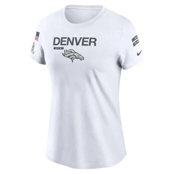 Denver broncos nike womens 2024 salute to service legend performance t shirt White S