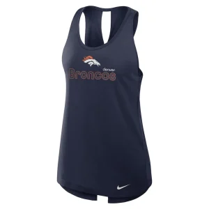 Denver broncos nike womens crossback performance tank top Navy S