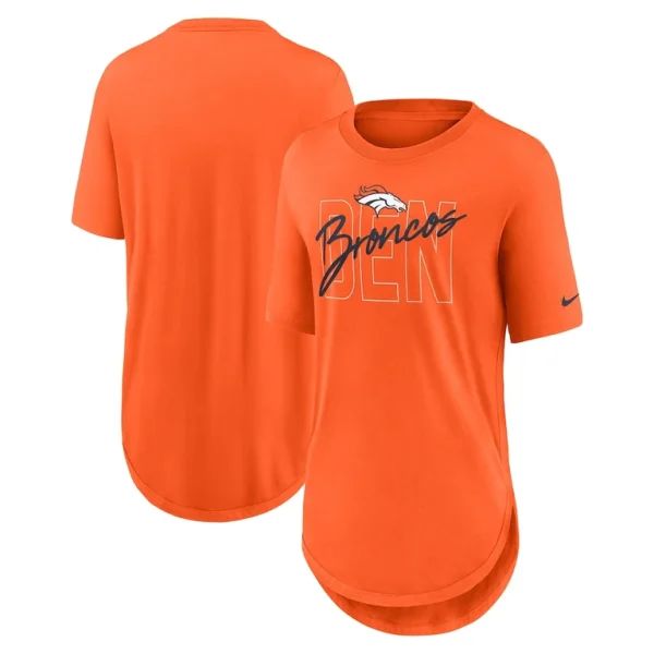 Denver broncos nike womens weekend city love tri blend t shirt Orange