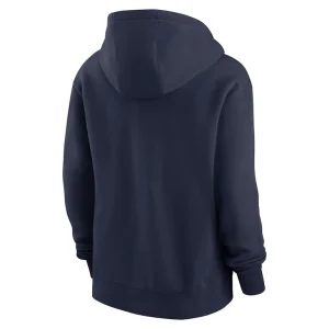 Denver broncos nike womens wordmark club fleece pullover hoodie Navy M