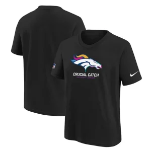 Denver broncos nike youth 2024 nfl crucial catch t shirt Black