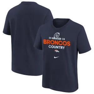 Denver broncos nike youth 2024 nfl playoffs t shirt Navy