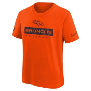Denver broncos nike youth 2024 sideline legend performance t shirt Orange Yth M