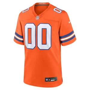 Denver broncos nike youth 2nd alternate custom replica jersey Orange Yth M