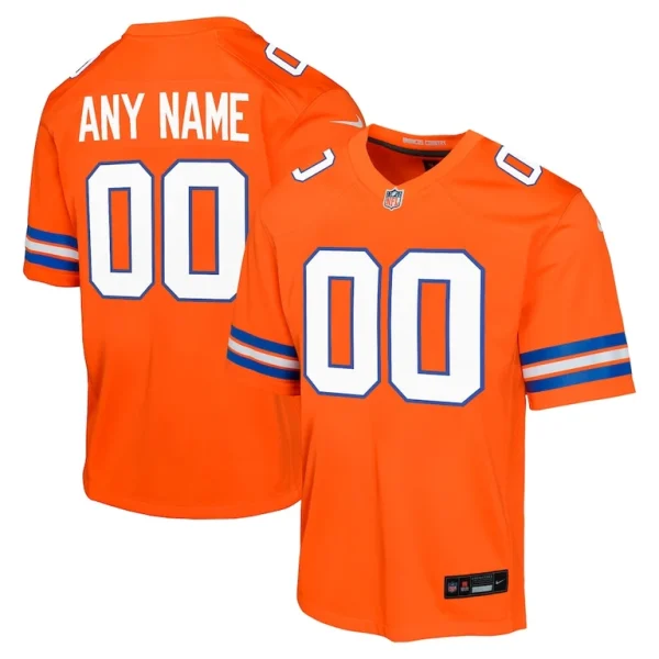 Denver broncos nike youth mile high collection 1977 throwback custom game jersey Orange
