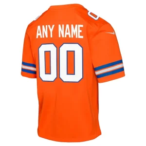 Denver broncos nike youth mile high collection 1977 throwback custom game jersey Orange Yth L