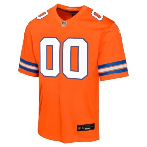 Denver broncos nike youth mile high collection 1977 throwback custom game jersey Orange Yth M