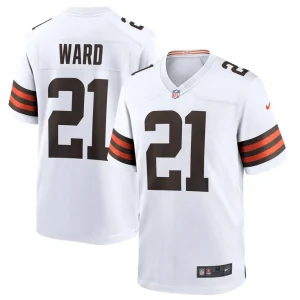 Denzel ward cleveland browns nike game jersey White