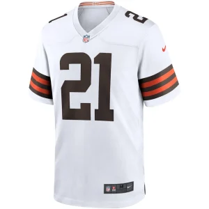 Denzel ward cleveland browns nike game jersey White M