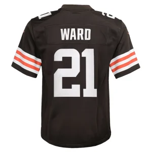 Denzel ward cleveland browns nike youth game jersey Brown Yth L