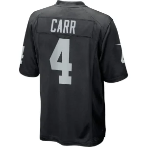 Derek carr las vegas raiders nike youth team color game jersey Black Yth L