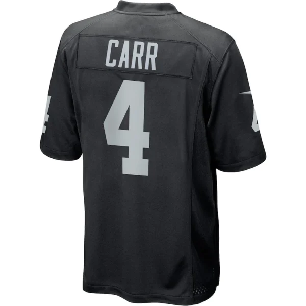 Derek carr las vegas raiders nike youth team color game jersey Black Yth L
