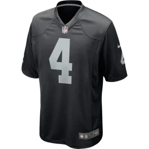 Derek carr las vegas raiders nike youth team color game jersey Black Yth M