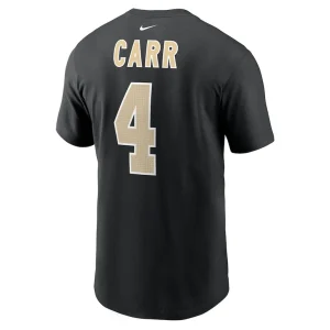 Derek carr new orleans saints nike player name number t shirt Black L