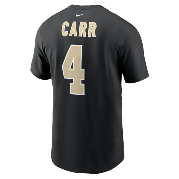 Derek carr new orleans saints nike player name number t shirt Black L