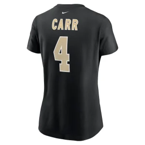 Derek carr new orleans saints nike womens player name number t shirt Black L