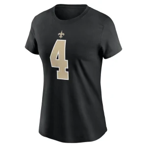 Derek carr new orleans saints nike womens player name number t shirt Black M