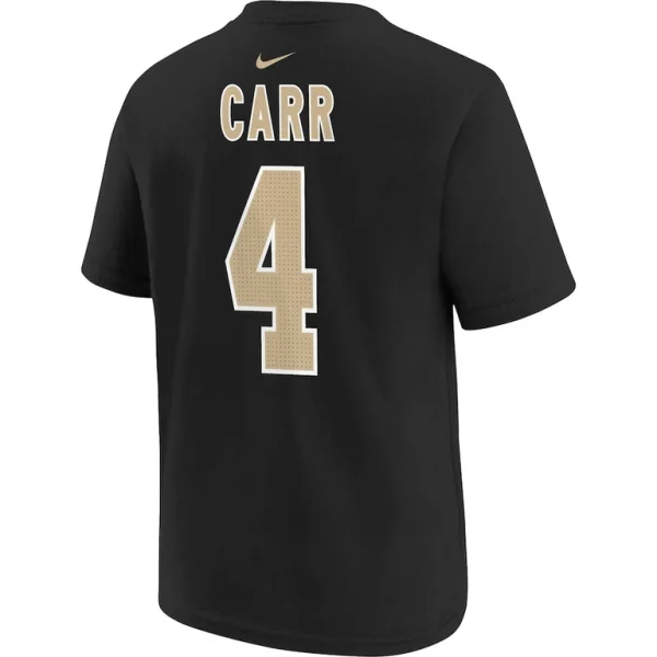 Derek carr new orleans saints nike youth player name number t shirt Black Yth L