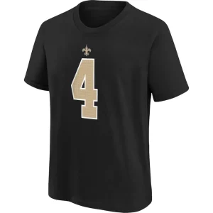 Derek carr new orleans saints nike youth player name number t shirt Black Yth M