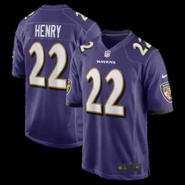 Derrick henry baltimore ravens nike game player jersey Purple