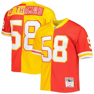 Derrick thomas kansas city chiefs mitchell ness 1994 split legacy replica jersey Redgold