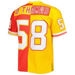 Derrick thomas kansas city chiefs mitchell ness 1994 split legacy replica jersey Redgold L