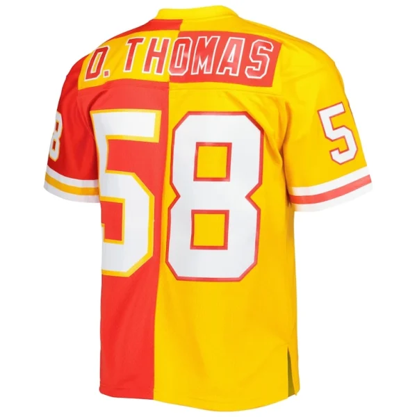 Derrick thomas kansas city chiefs mitchell ness 1994 split legacy replica jersey Redgold L